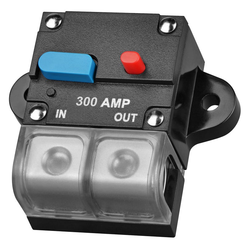 BAITHNA Fuse Holders Inverter Circuit Breaker Car Audio Solar Energy Inline Circuit Breaker Fuse Inverter with Waterproof Cover for Motor Auto Car Marine Boat (300A) - Image 1